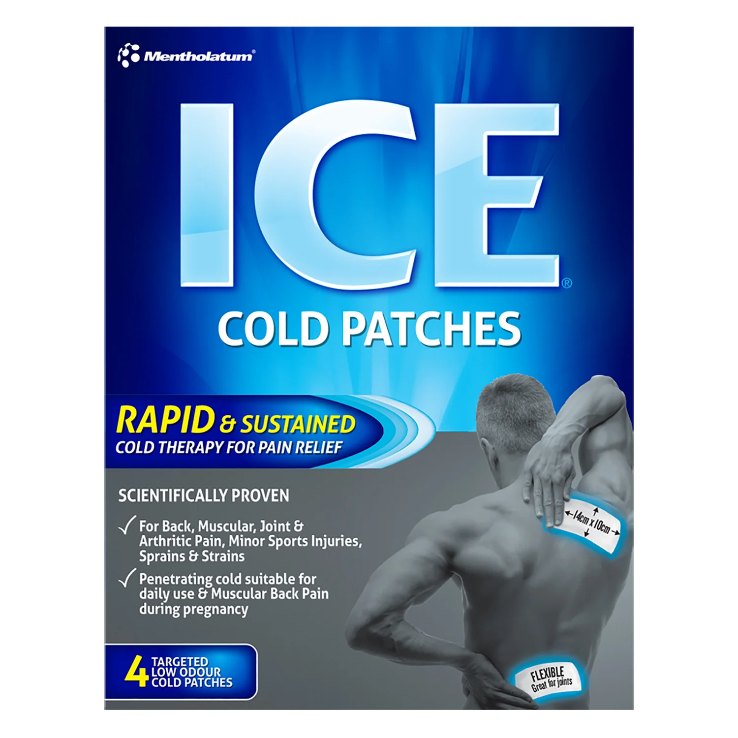 Mentholatum Ice Gel Cold Patch 4pk