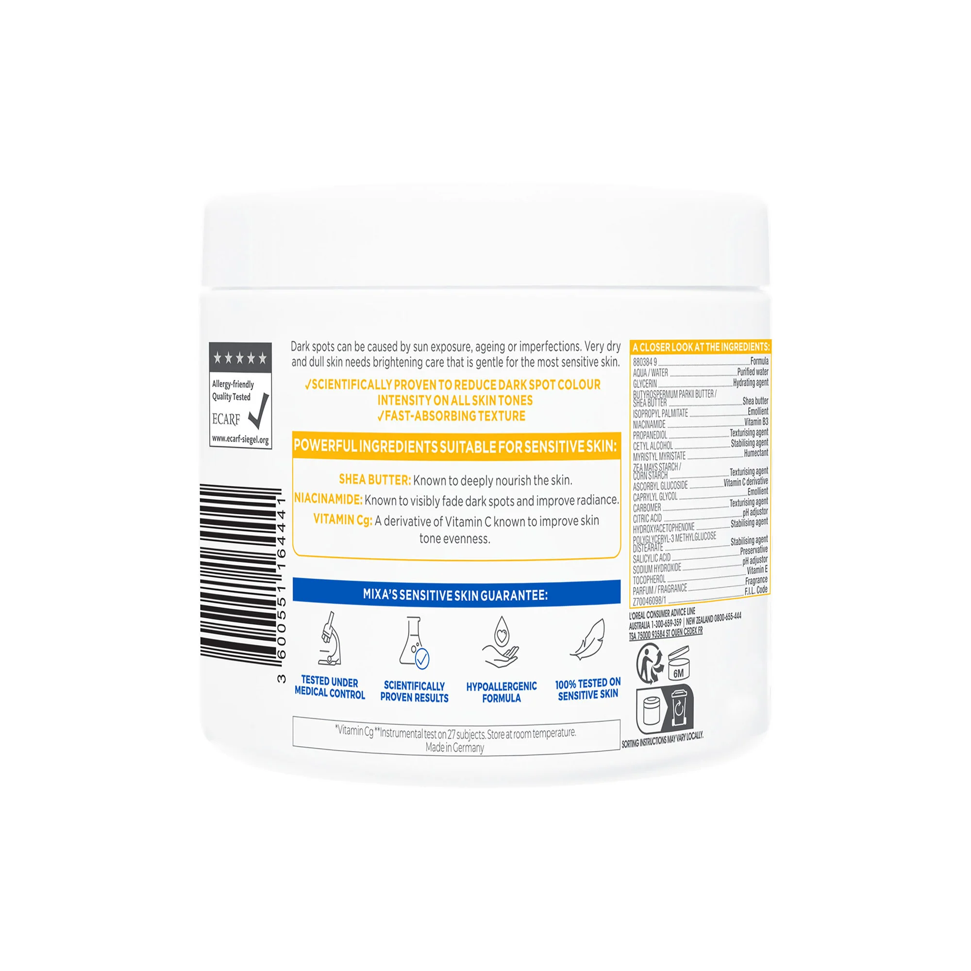 MIXA Niacinamide Bright 9% Niacinamide Jar 400ml - Image 2