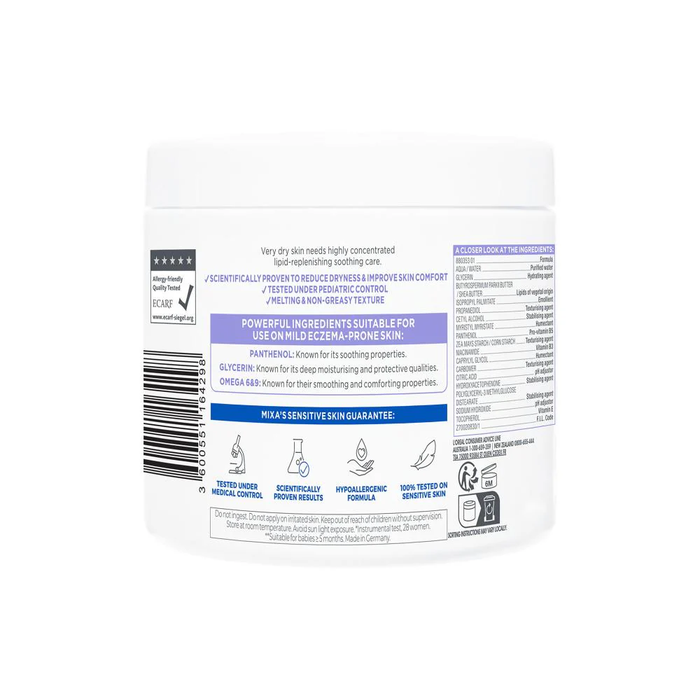 MIXA Panthenol Comfort 13% Jar 400ml - Image 2