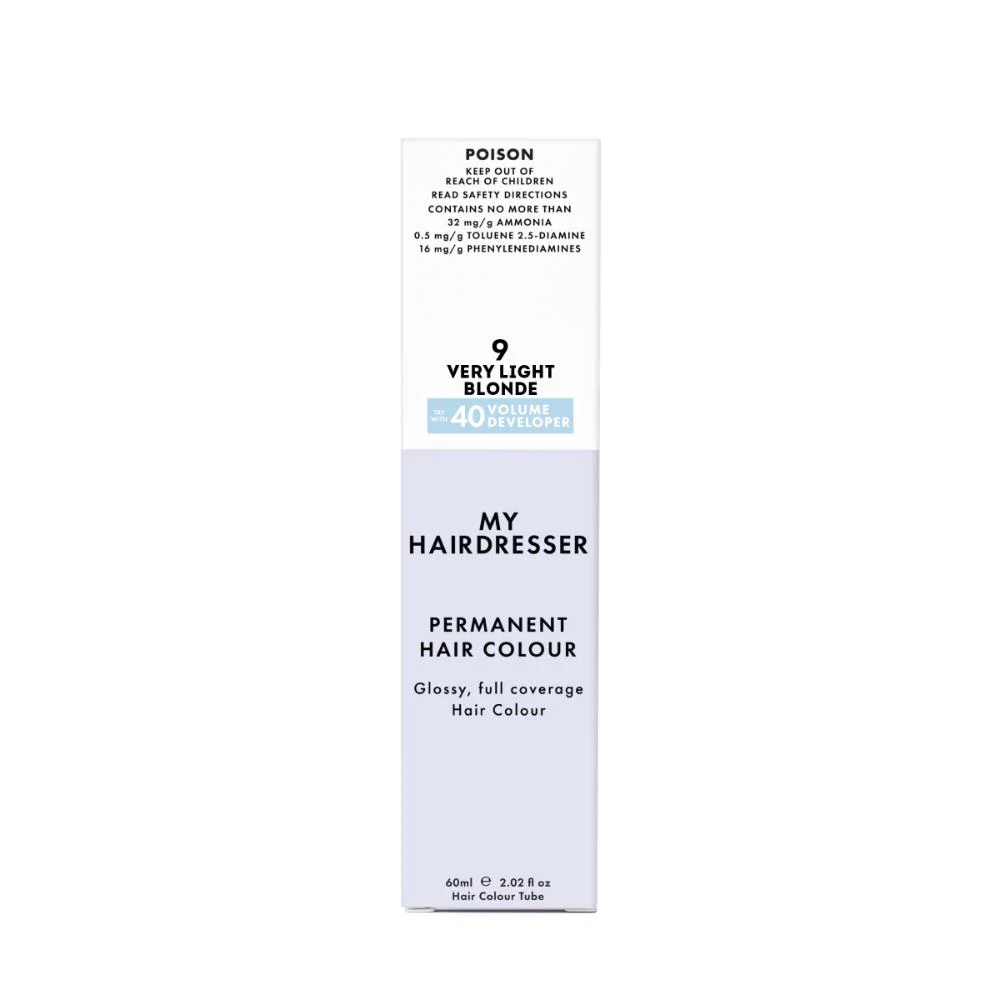 My Hairdresser Permanent Hair Colour 9 Very Light Blonde 60g