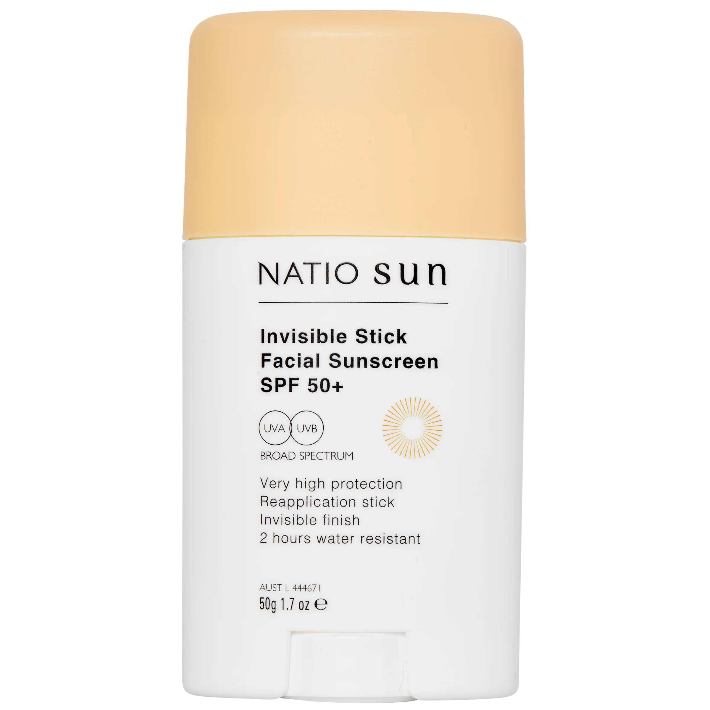 Natio Invisible Stick Facial Sunscreen SPF 50+ 50g