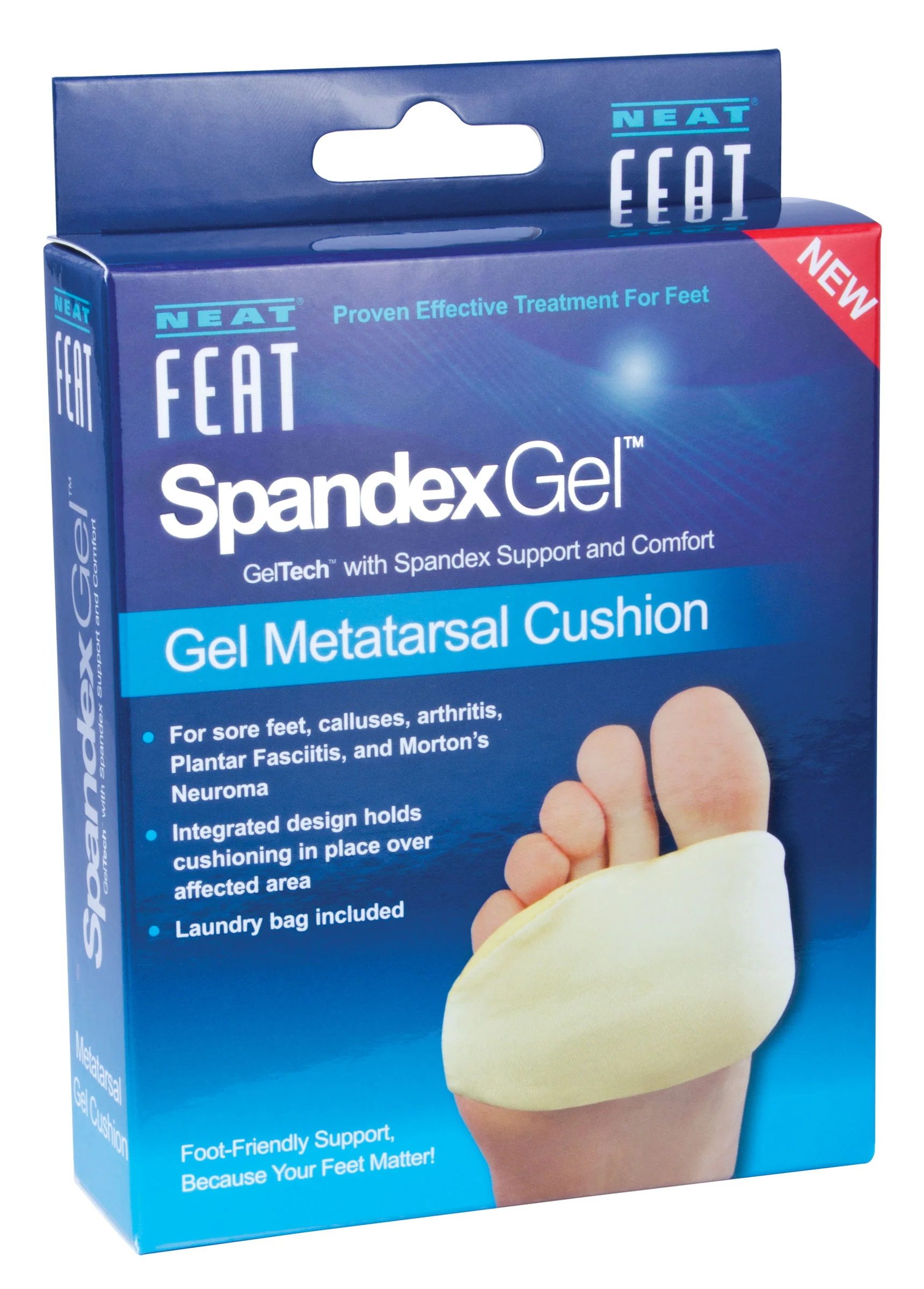 Neat Feat Spandex Gel Metatarsal Pad Large 1pk