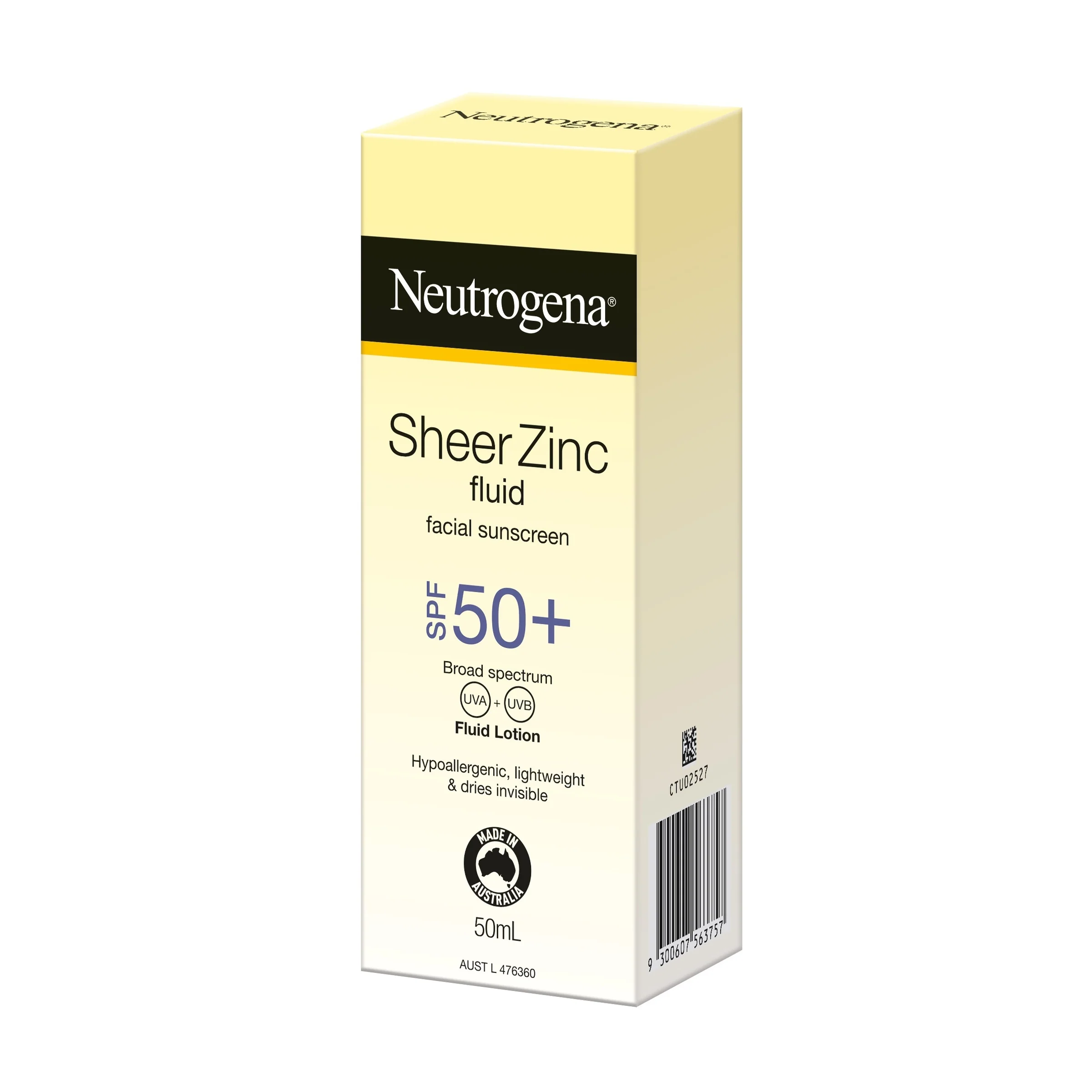 Neutrogena Sheer Zinc Face Fluid SPF50+ 50ml - Image 2
