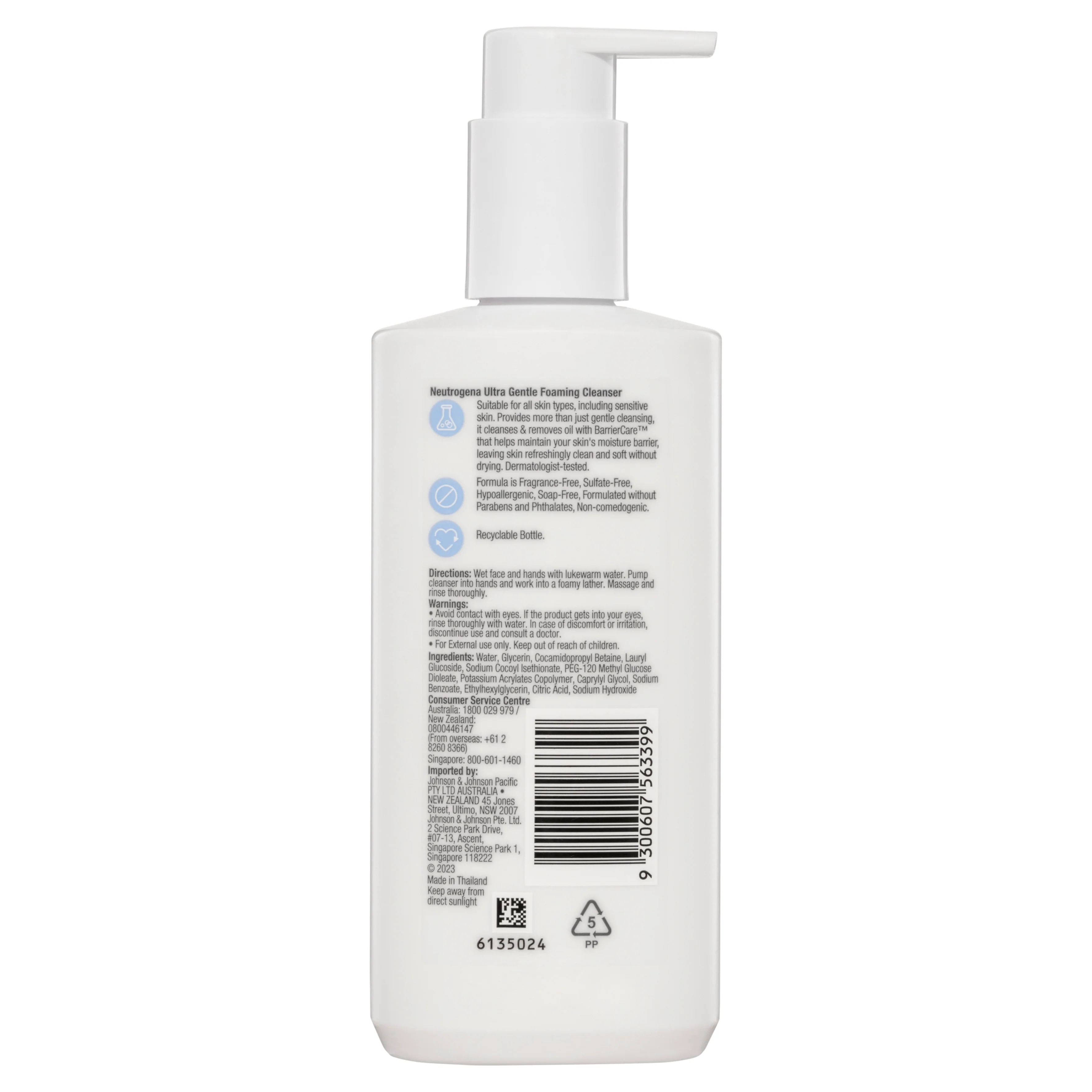 Neutrogena Ultra Gentle Foaming Cleanser 200ml - Image 2