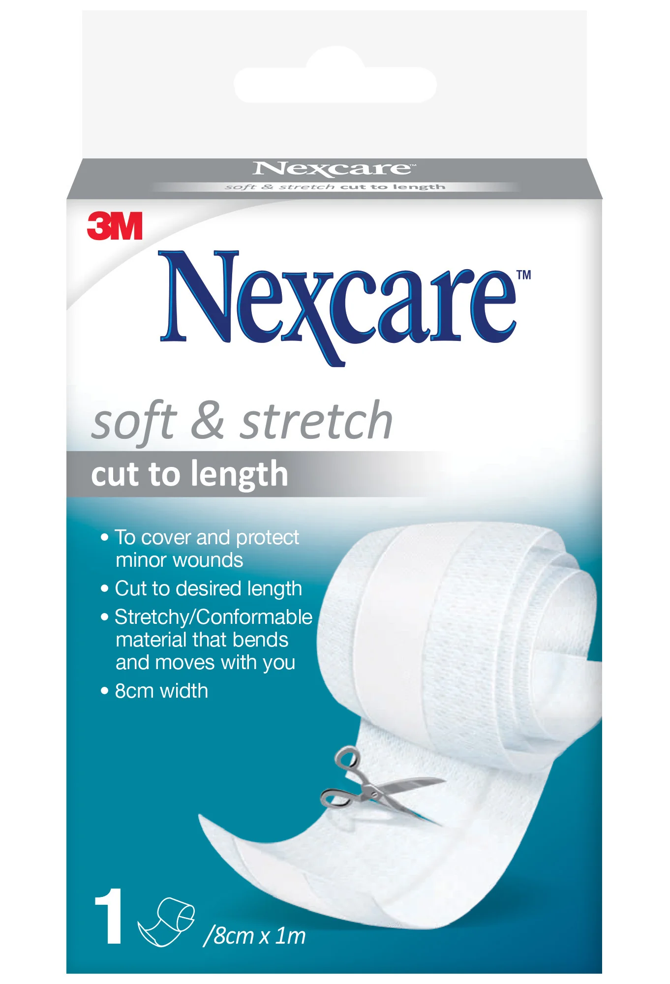 Nexcare Soft & Stretch Cut to Length 8cm x 1m