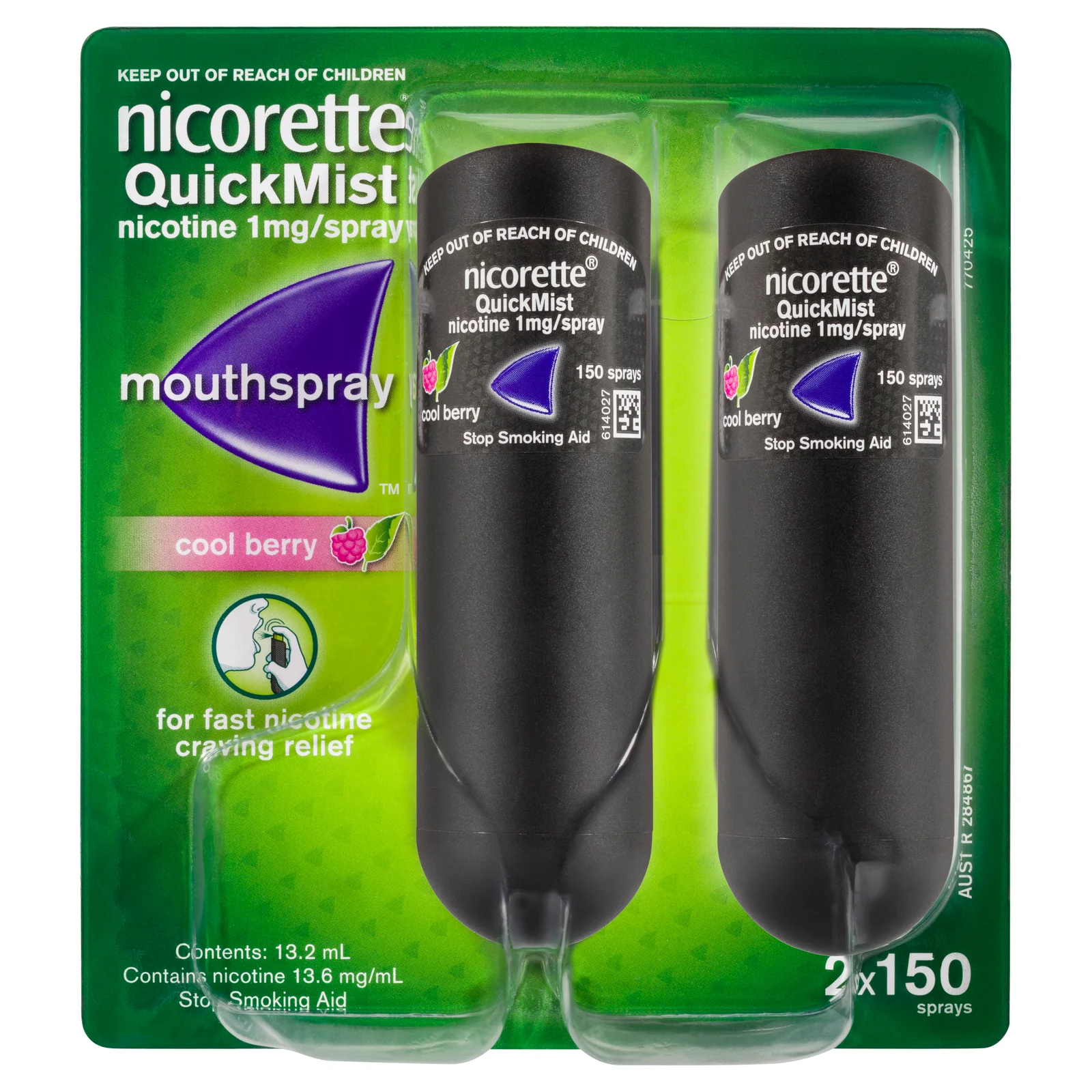Nicorette Quickmist Berry Spray 2pk - Image 2