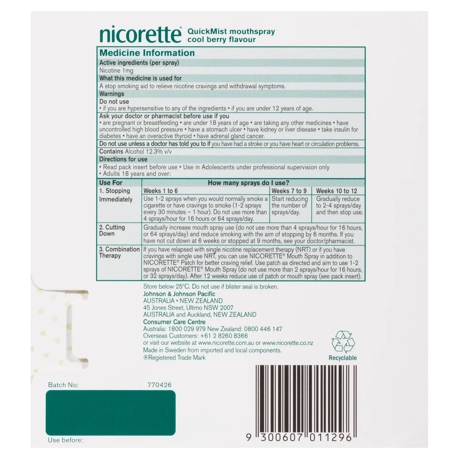 Nicorette Quickmist Berry Spray 2pk - Image 5