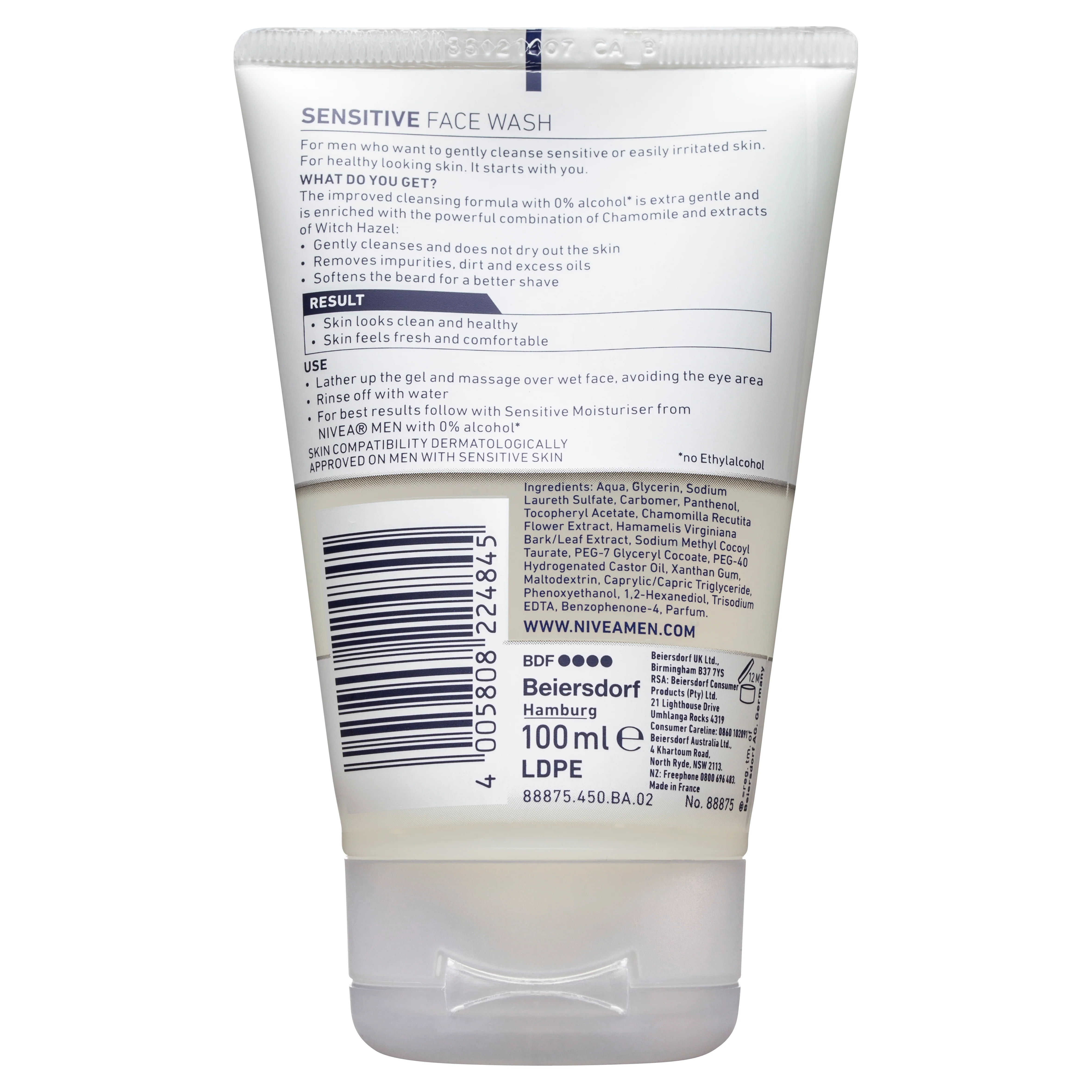 Nivea Men Sensitive Face Wash 100ml - Image 2