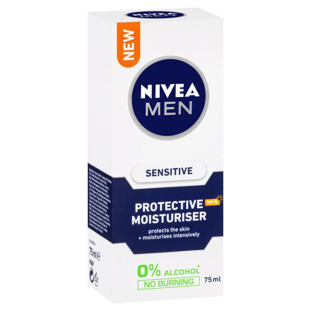 Nivea Men Sensitive Protective Moisturiser SPF15 75ml
