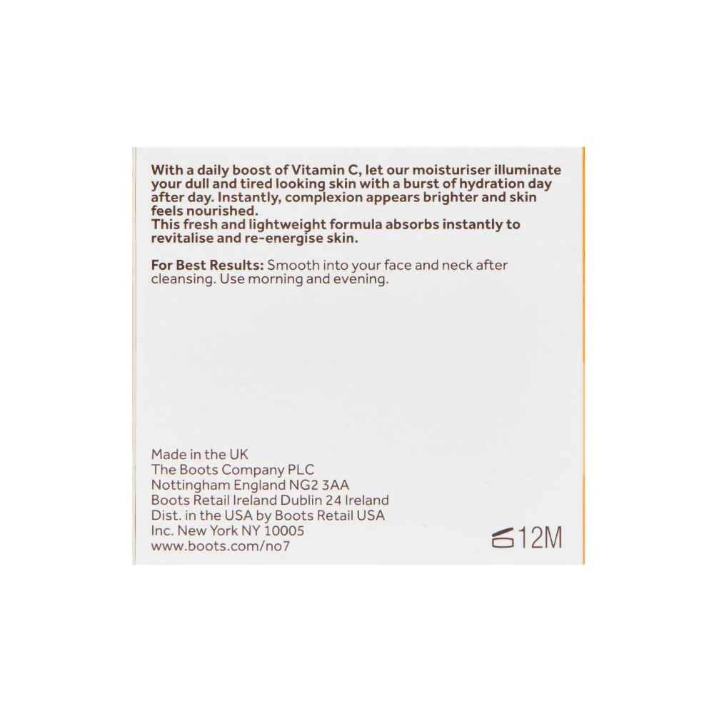 No7 Radiance+ Vitamin C Brightening Day Gel Cream Moisturiser 50ml - Image 4