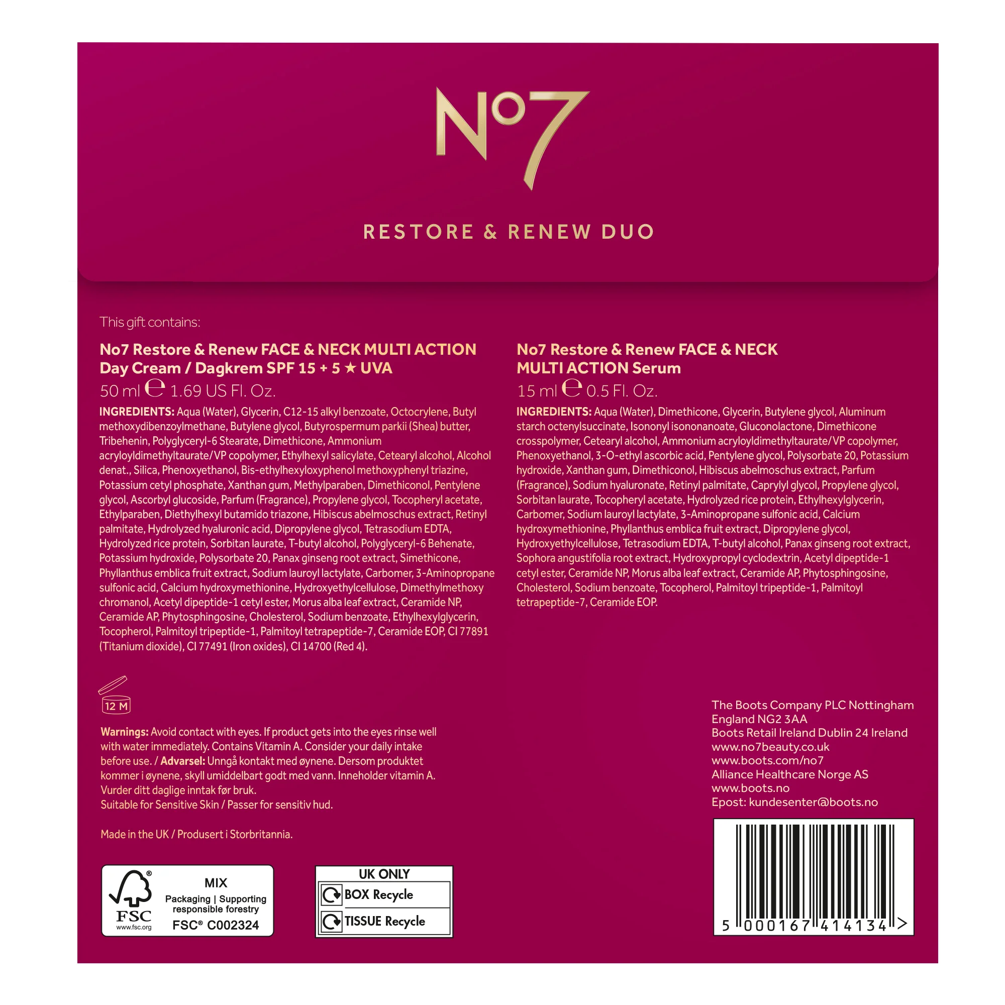 No7 Restore & Renew Duo Set 2pcs - Image 5