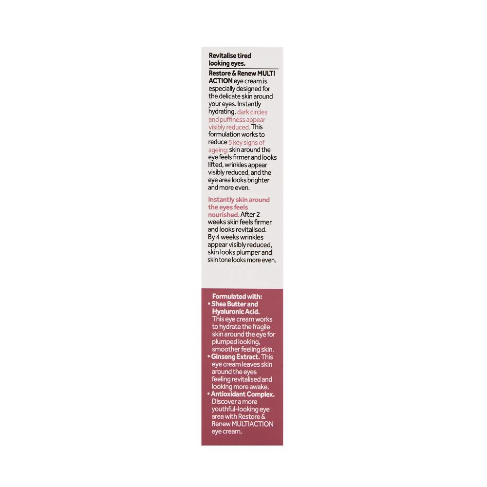No7 Restore & Renew Multi Action Eye Cream 15ml - Image 13