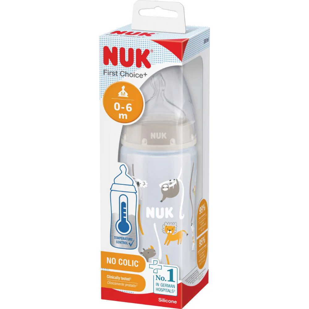Nuk FC+ Baby Bottle with Temperature Control Assorted 300ml - Image 6