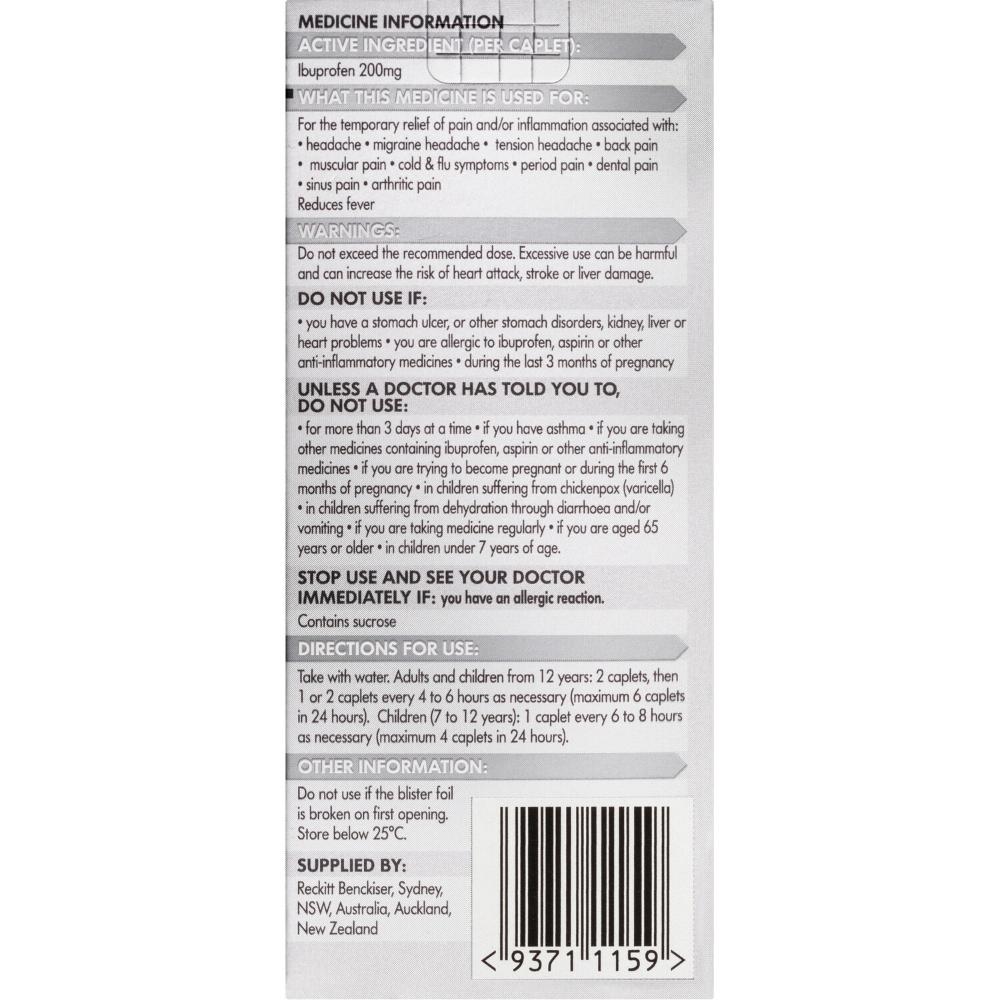 Nurofen Caplets 200mg 24s - Image 3