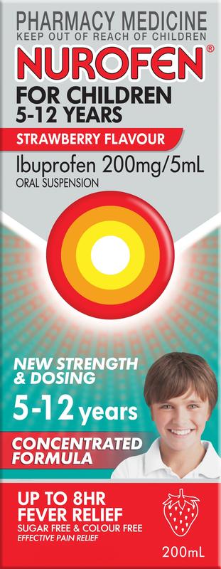 Nurofen for Children Oral Suspension 5-12 Years Strawberry 200ml - Image 2