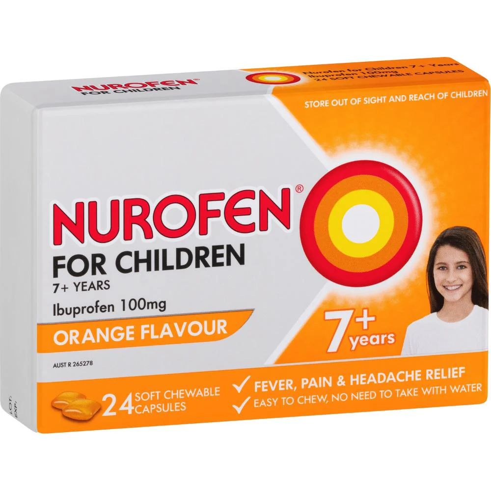 Nurofen FOR CHILDREN 7+YRS CHEWABLE TABS 24s