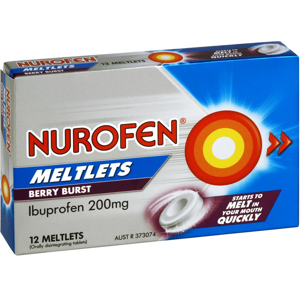 Nurofen Meltlets Berry Burst 200mg 12s