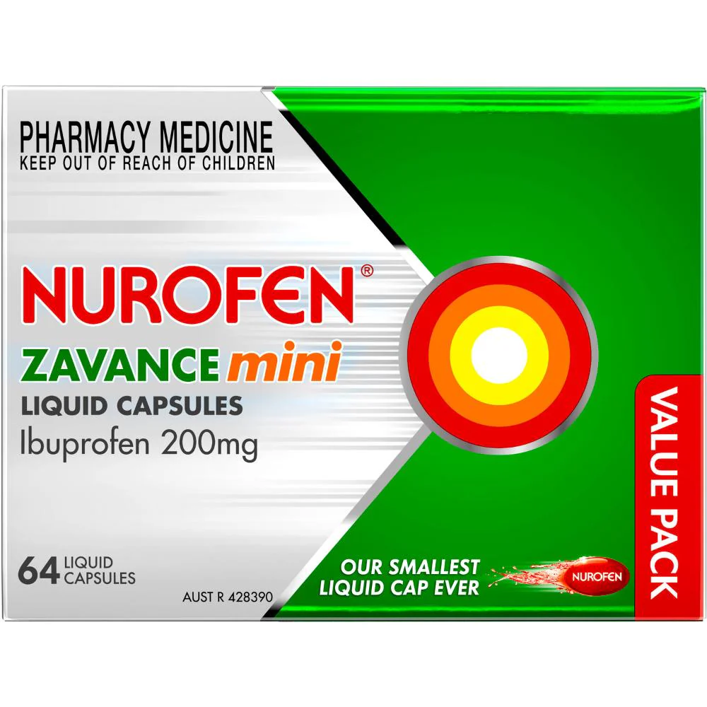 Nurofen Zavance Mini Liquid Capsules 64s