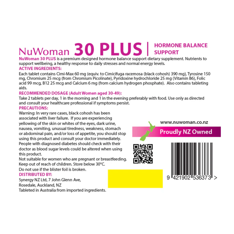 NuWoman 30 PLUS Hormone Balance Support Tablets 60s - Image 3