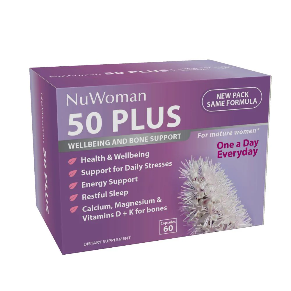 NuWoman 50 PLUS Wellbeing & Bone Support Capsules 60s - Image 5