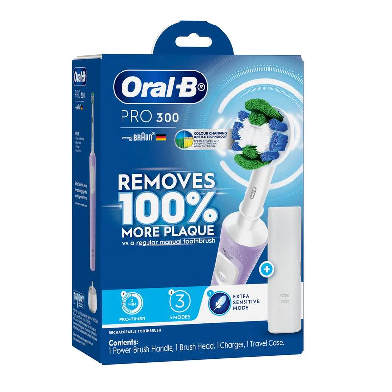 Oral B Pro 300 Electric Toothbrush Lilac