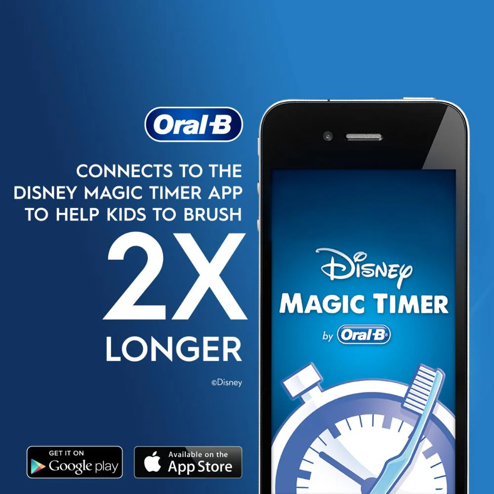 Oral B Pro 300 Kids Frozen Electric Toothbrush - Image 6