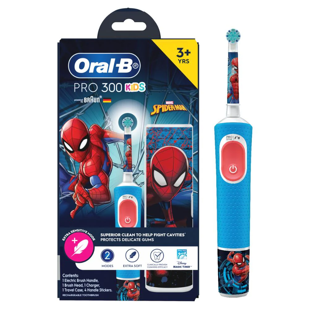Oral B Pro 300 Kids Spiderman Electric Toothbrush - Image 3