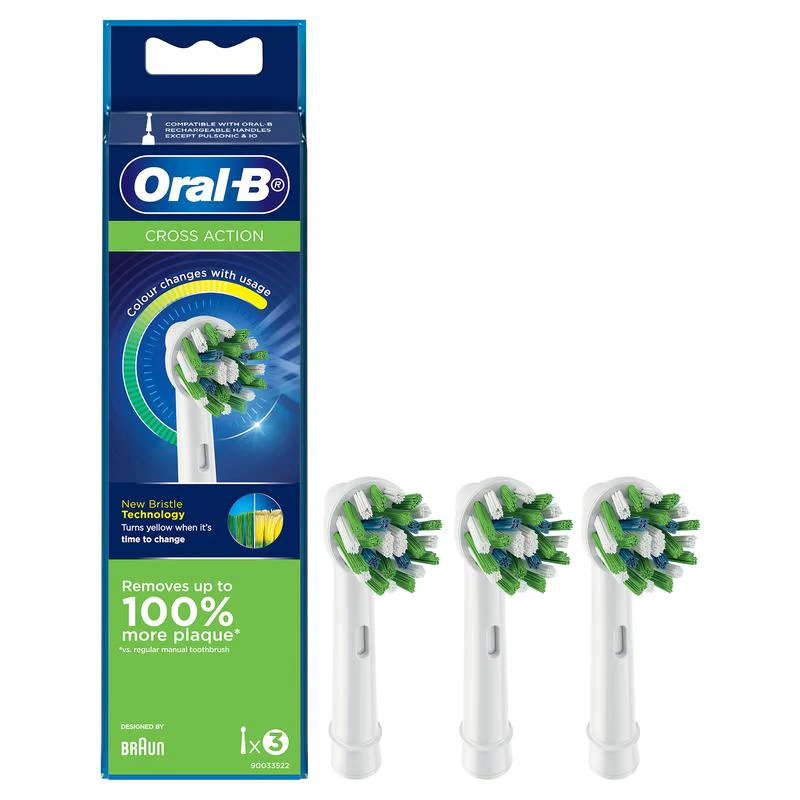 Oral B Vitality Cross Action Refill Black 3s - Image 3