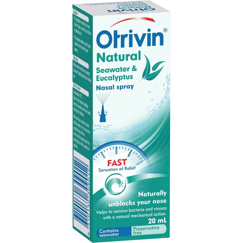 Otrivin Natural With Seawater and Eucalyptus Nasal Spray 20ml