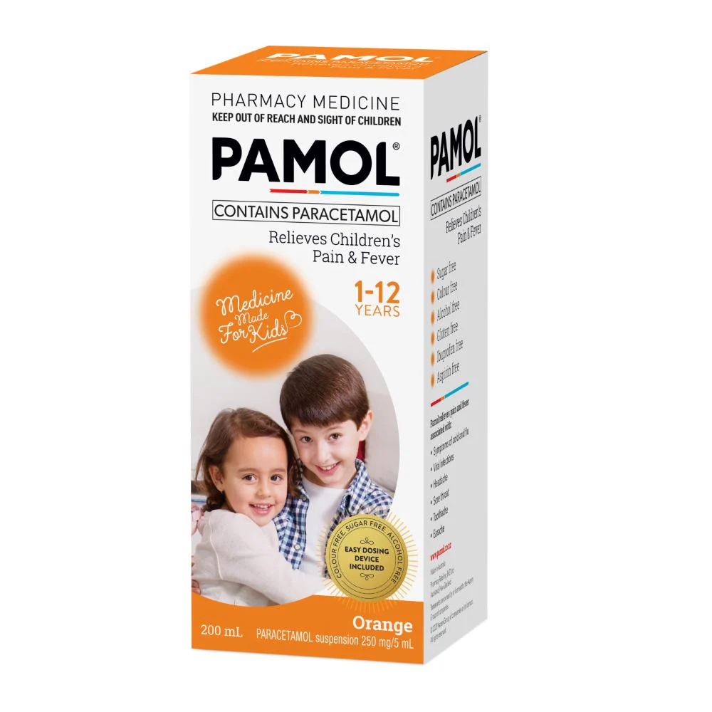 Pamol All Ages Colour Free Orange 200ml - Image 2