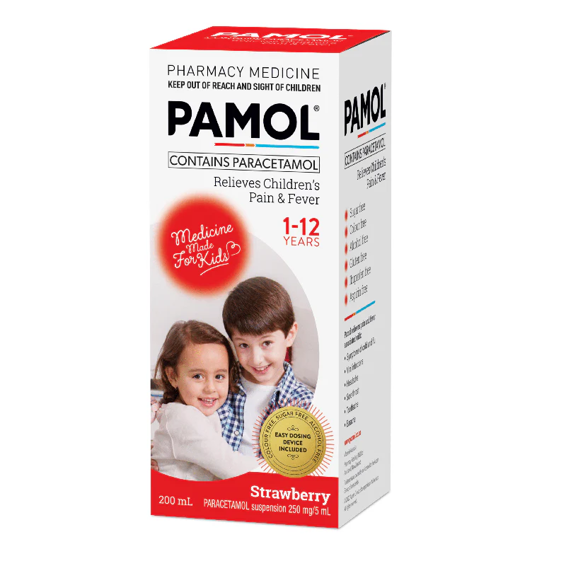 Pamol All Ages Liquid Strawberry 200ml - Image 3