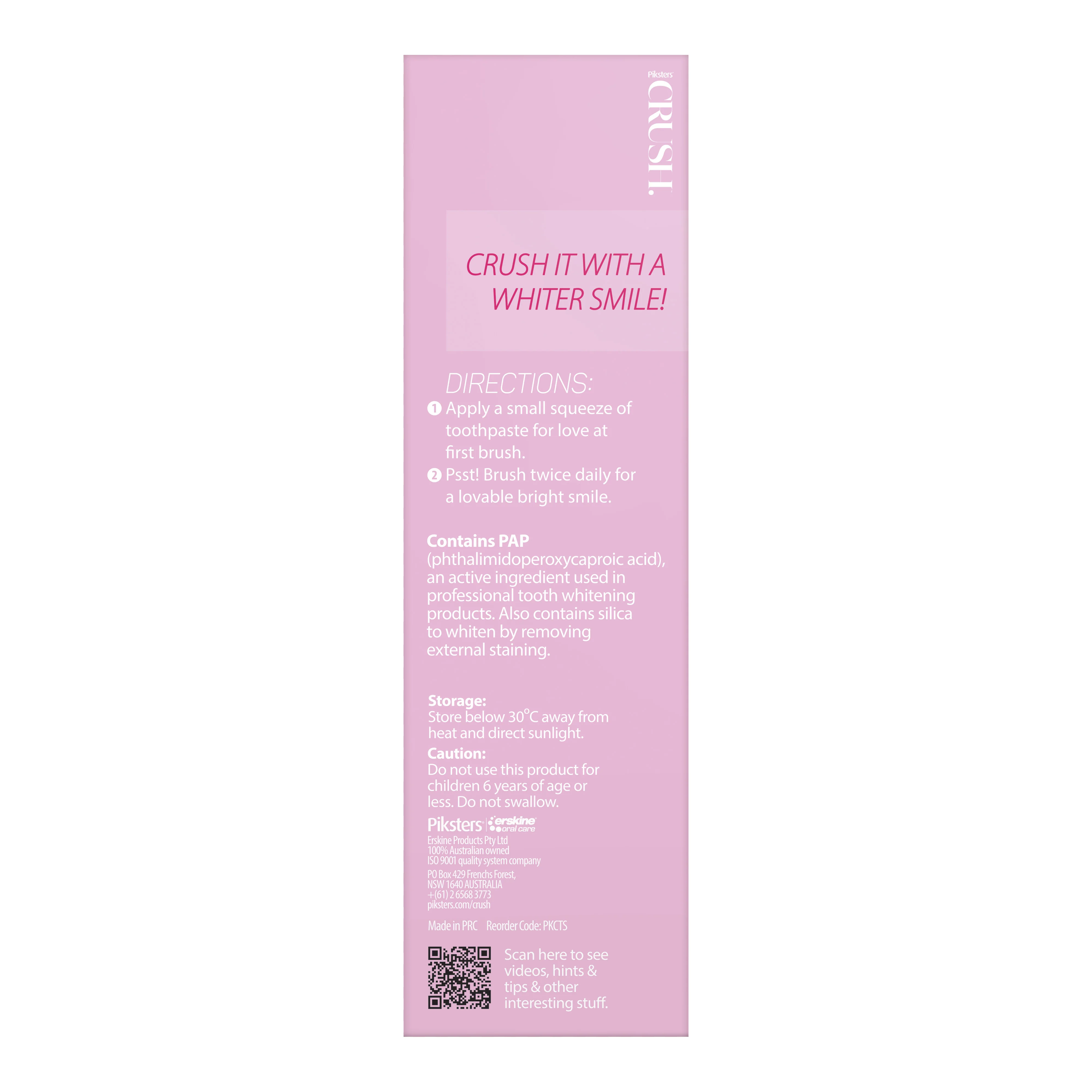 Piksters Crush Whitening Toothpaste Strawberry 96g - Image 6