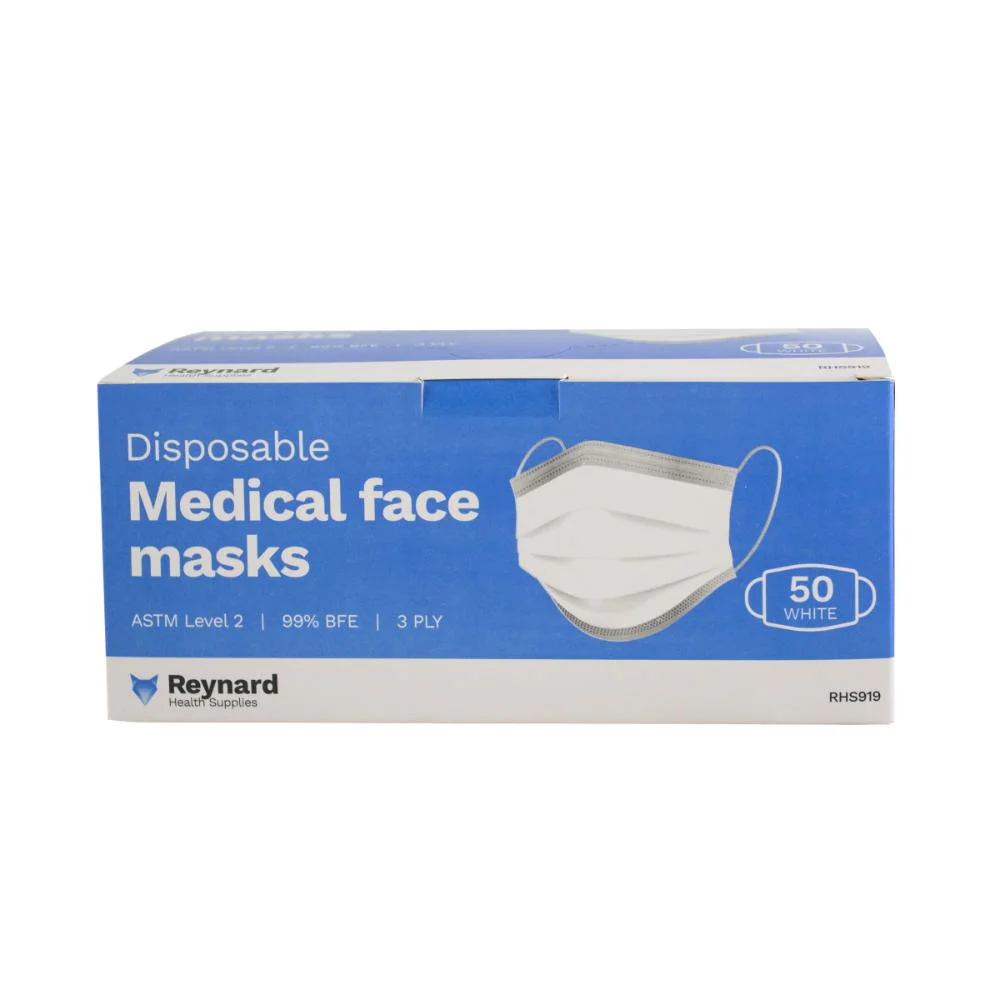 Reynard Face Mask Level 2 3-Ply Box 50pk