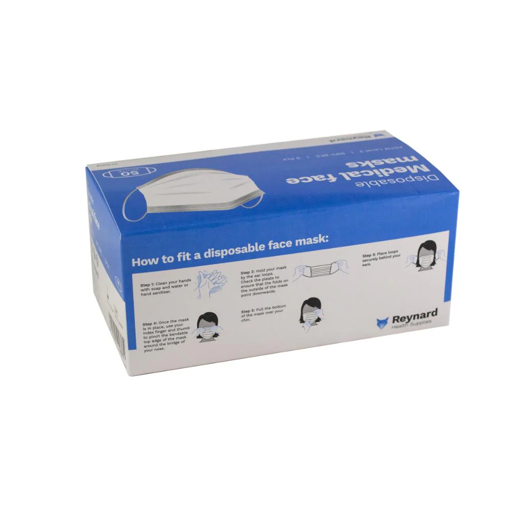 Reynard Face Mask Level 2 3-Ply Box 50pk - Image 7