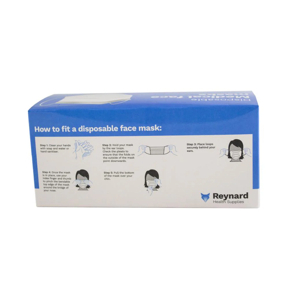 Reynard Face Mask Level 2 3-Ply Box 50pk - Image 9