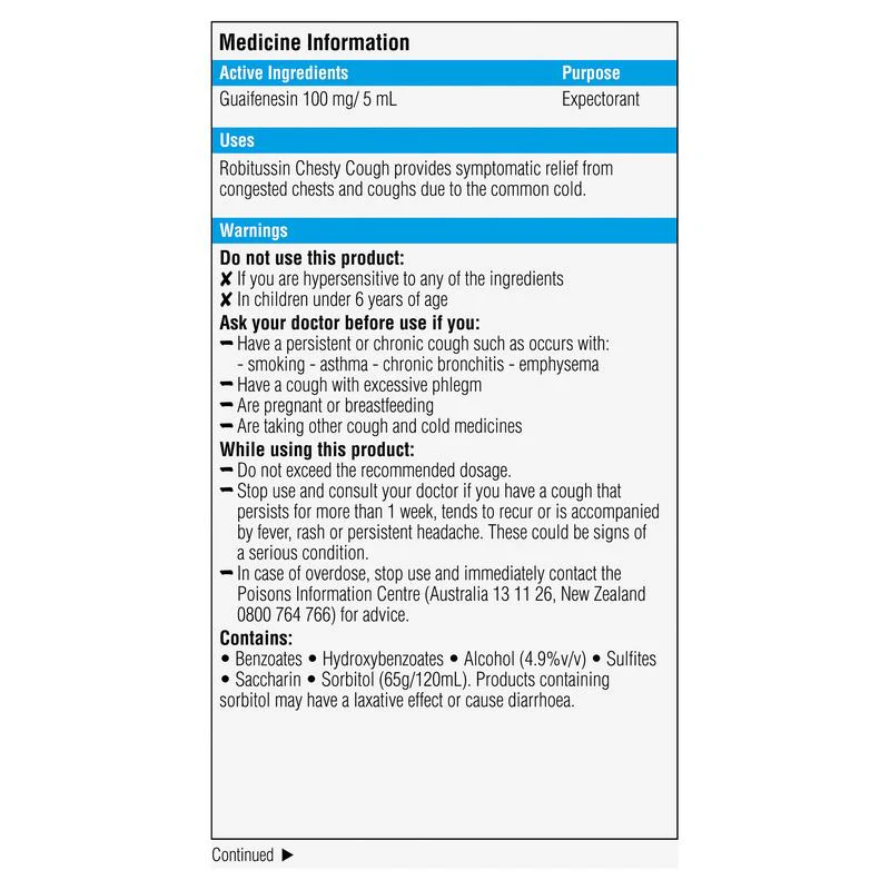 Robitussin Chesty Cough 200ml - Image 5