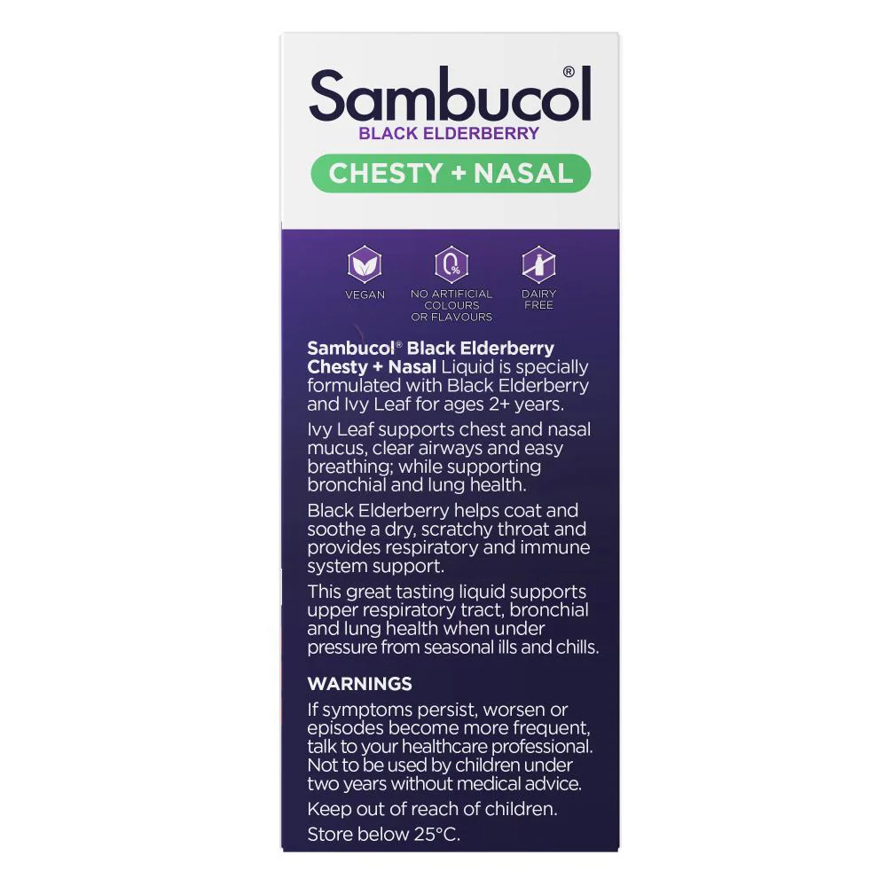 Sambucol Black Elderberry Kids Chesty + Nasal Soothing Syrup 120ml - Image 5