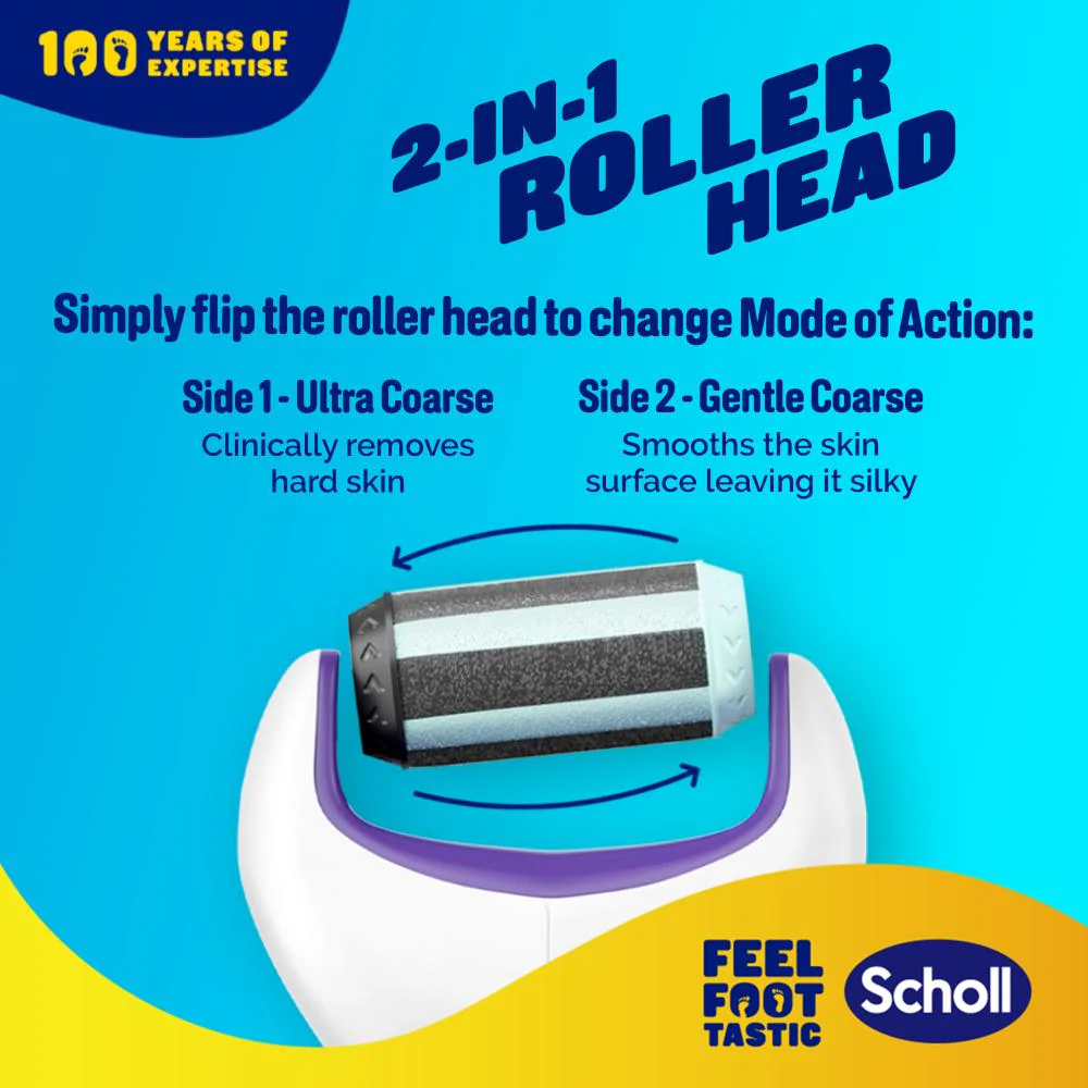 Scholl ExpertCare 2in1 Electronic Foot File purple - Image 3