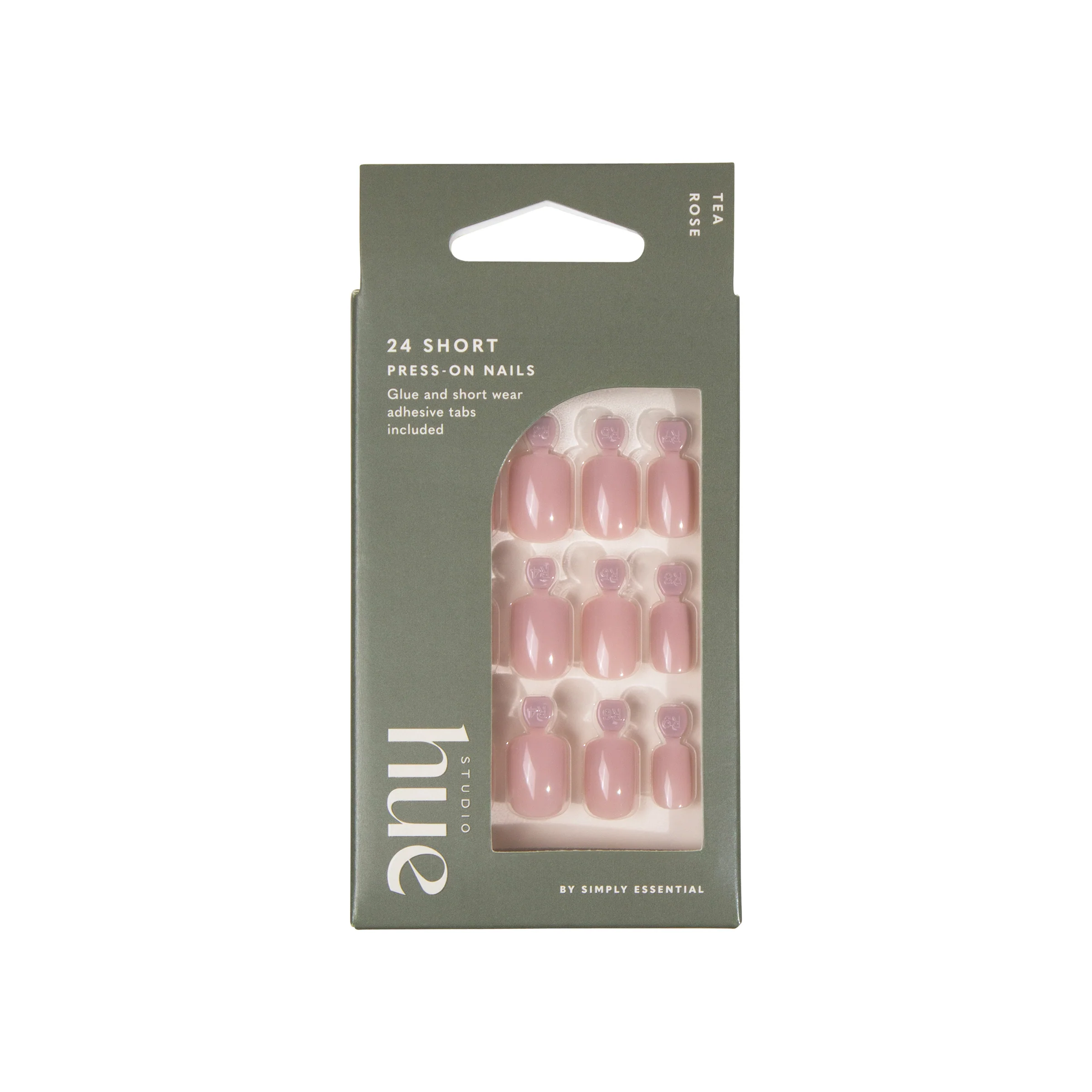 Studio Hue by Simply Essential Press-on Nails Short Squoval Tea Rose 24s