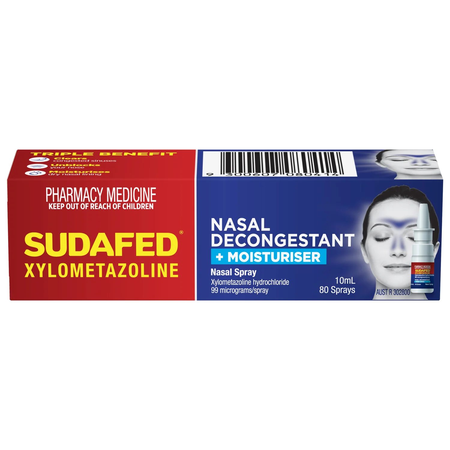 Sudafed Xylo Nasal Decongestant + Moisturiser Nasal Spray 10ml - Image 3