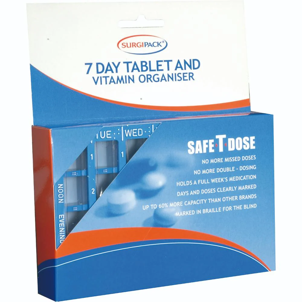 Surgipack Safe-T-Dose Tablet Organiser 1s