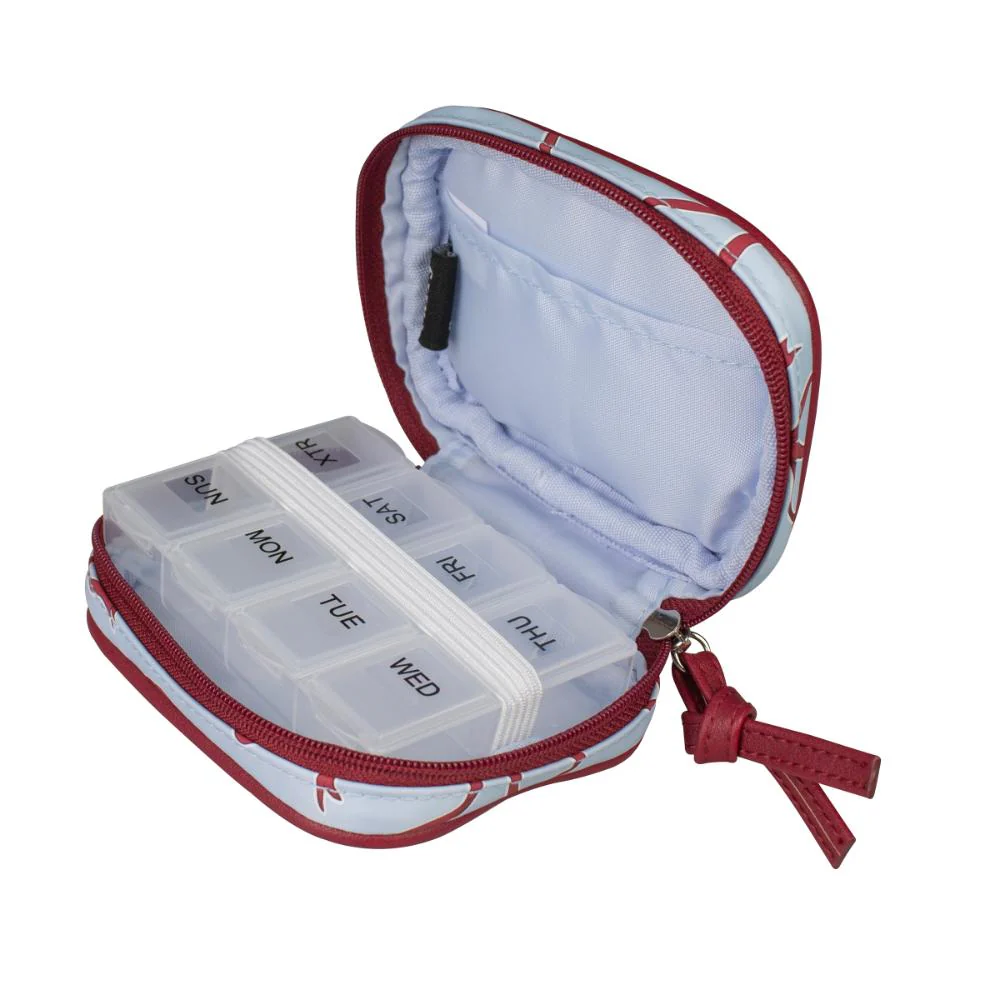 Tender Love + Carry Pill pouch Burgundy Blue Bows Loose - Image 2