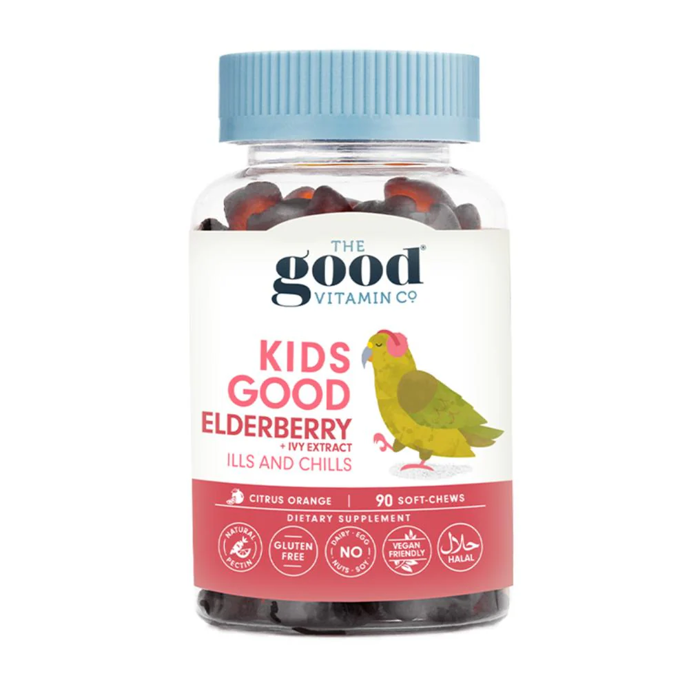 The Good Vitamin Co Kids Good Elderberry + Ivy Extract Ills And Chills Soft-Chews 90s