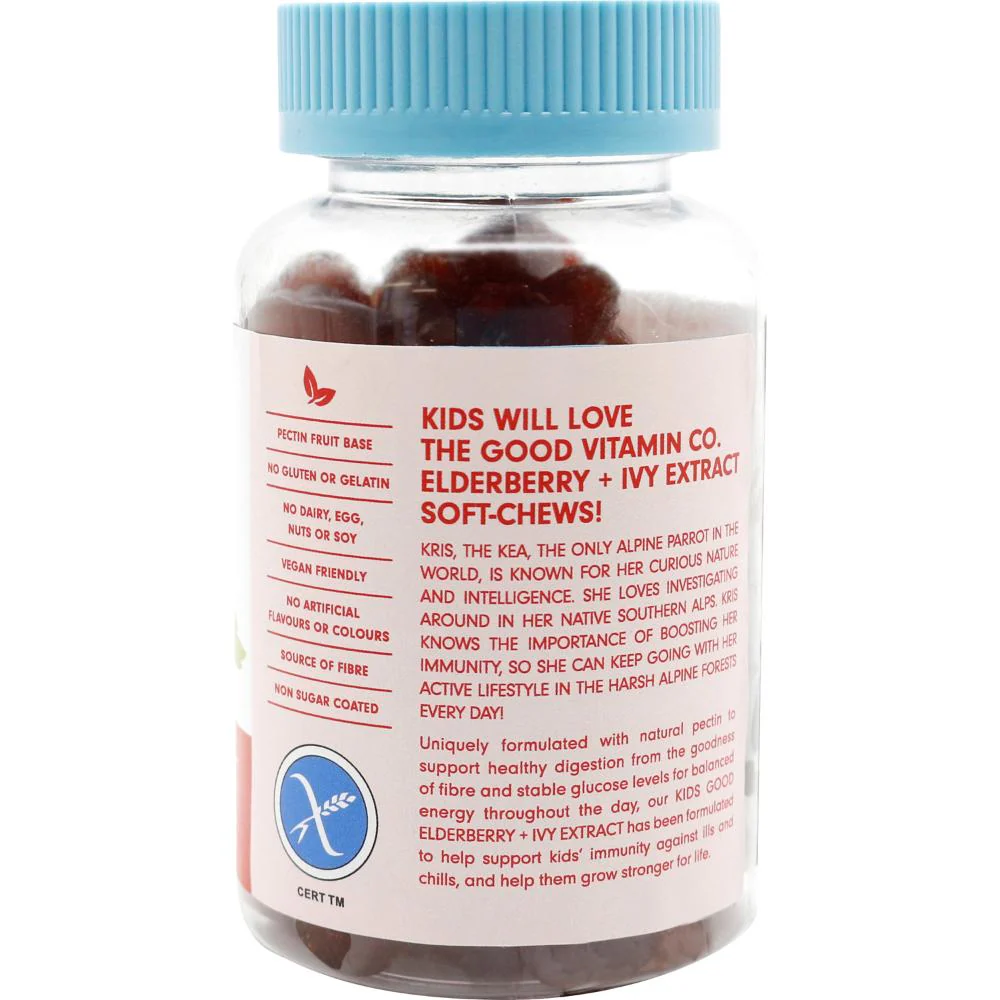 The Good Vitamin Co Kids Good Elderberry + Ivy Extract Ills And Chills Soft-Chews 90s - Image 3