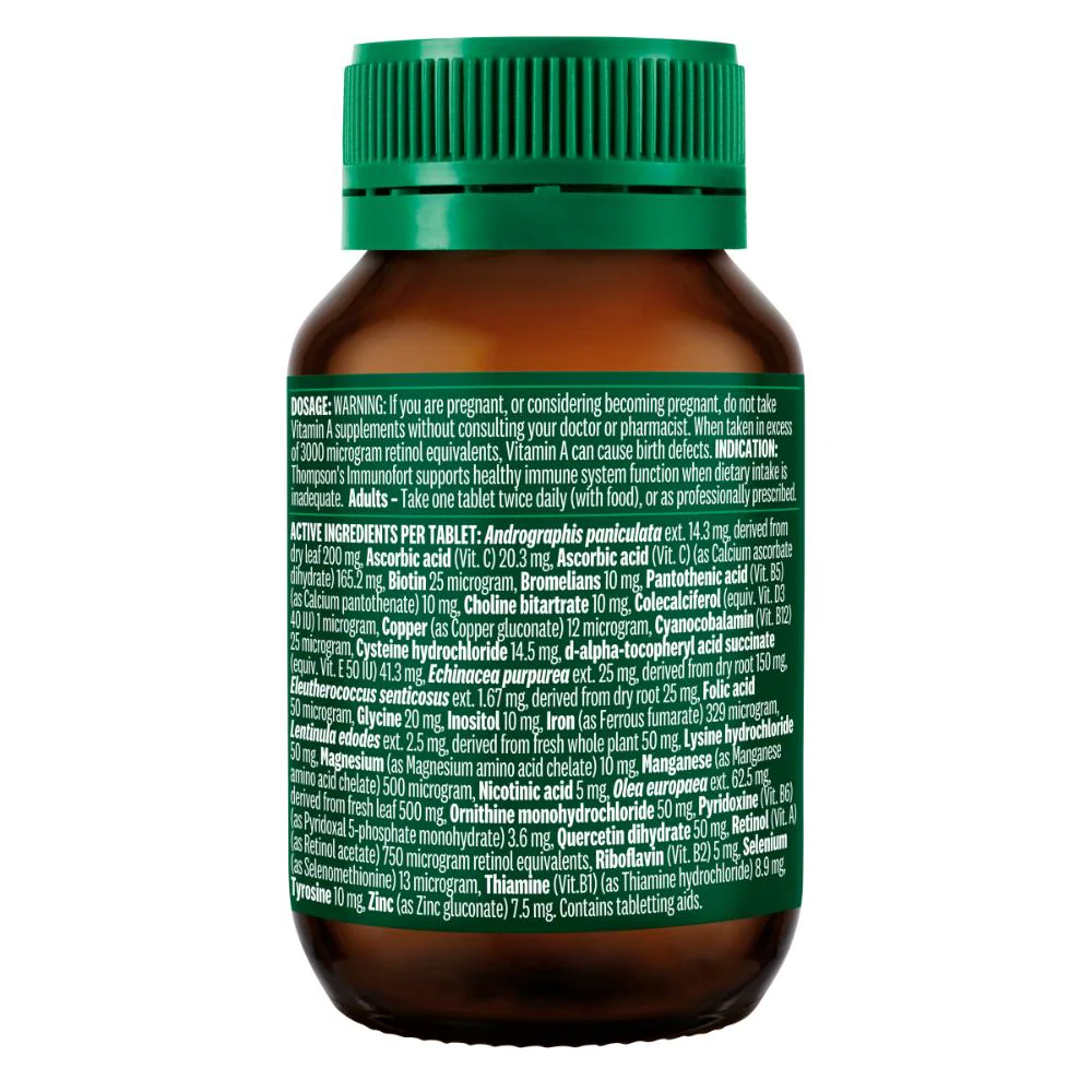 Thompson's Immunofort Tablets 60s - Image 3