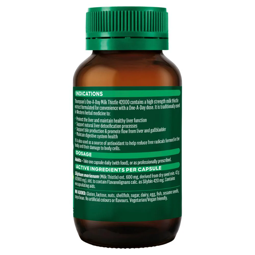 Thompson's One-A-Day Milk Thistle 42000 Capsules 60s - Image 3
