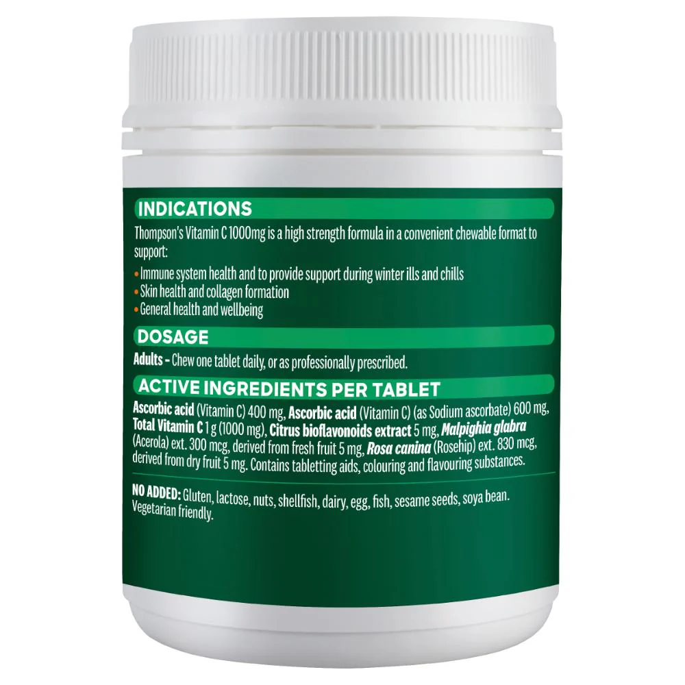 Thompson's Vitamin C 1000mg Chewable Tablets 150s - Image 3