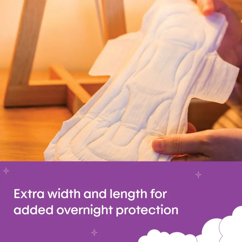 U By Kotex Pads Ultra Thin Long Wings Overnight 8pk - Image 5