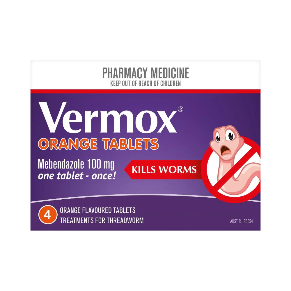 Vermox Orange Tablets 4s - Image 2
