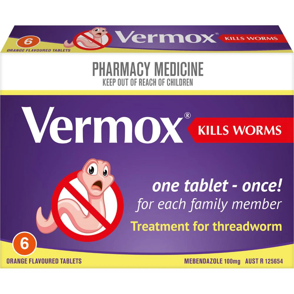 Vermox Orange Tablets 6s - Image 2
